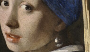 a detail of the face of Johannes Vermeer's 'Girl With a Pearl Earring'